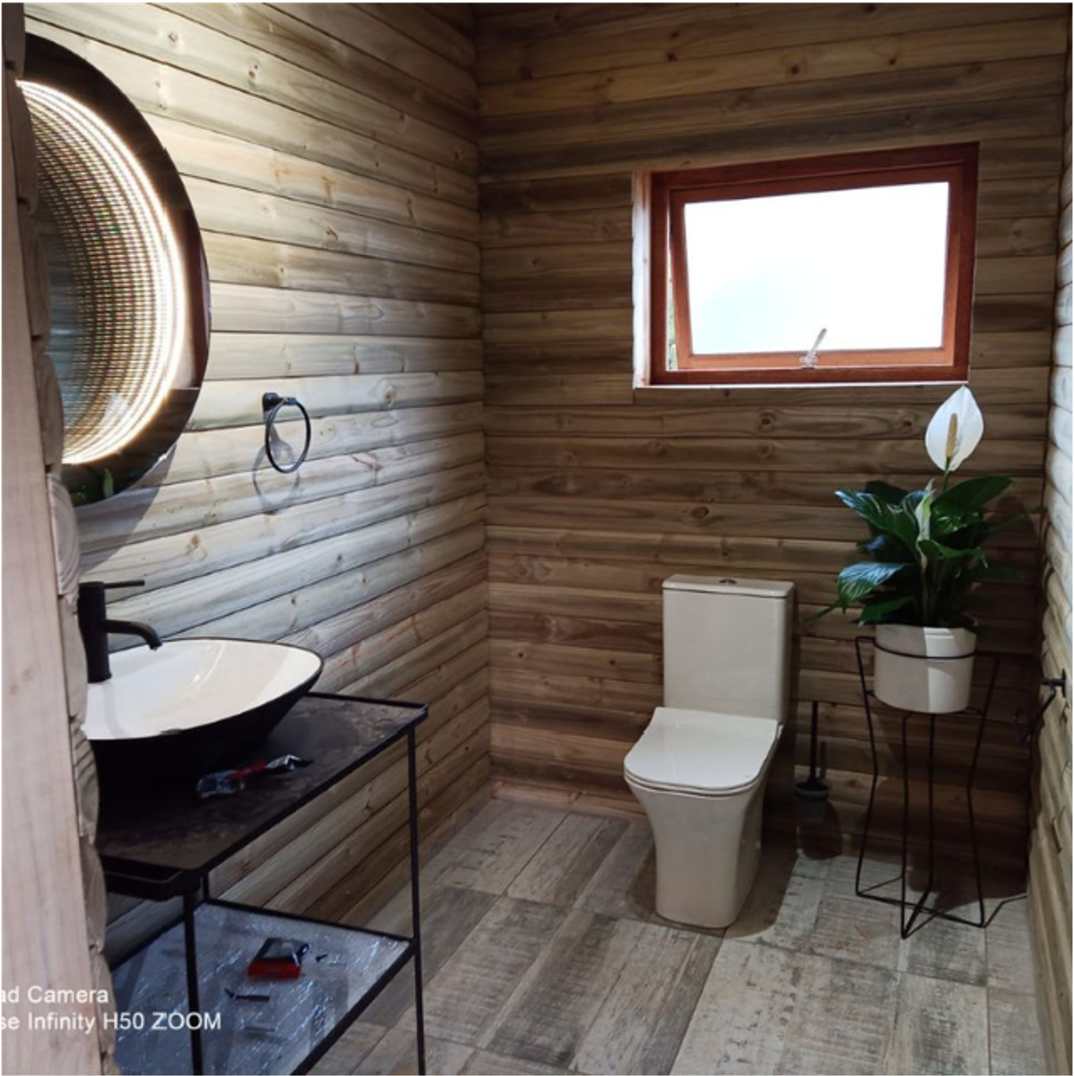 wooden toilet